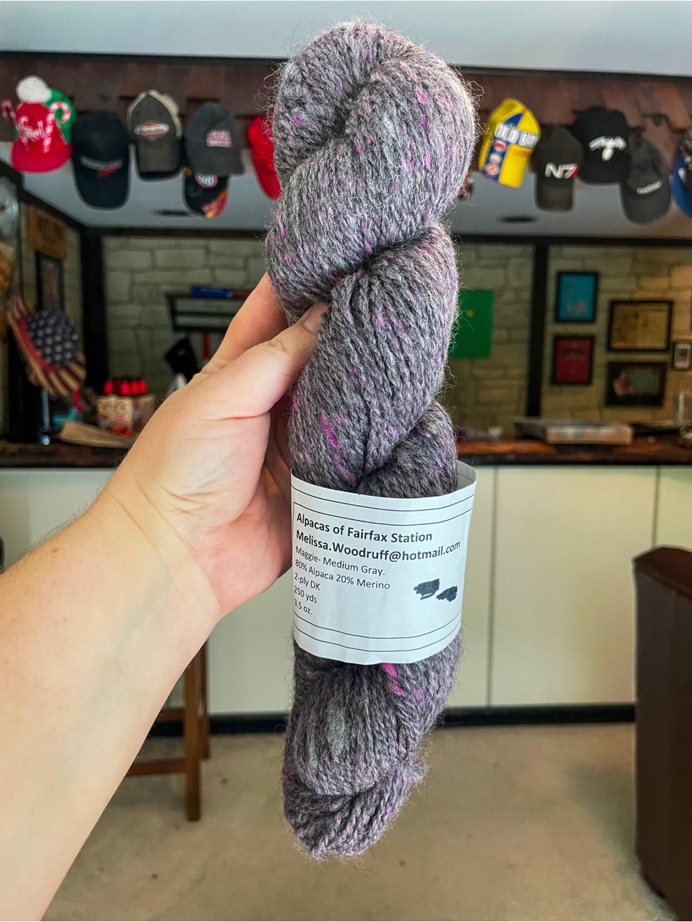 Alpaca/Merino Wool Yarn - Medium Gray - Brand New